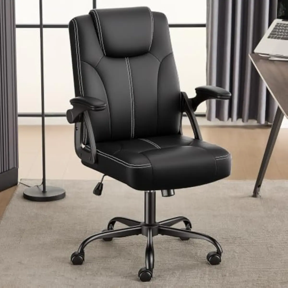 Office Chair - เก้าอี้สำนักงานผู้บริหารที่ออกแบบตามหลักสรีรศาสตร์ พร้อมฐานหมุนได้ 360 องศา และปรับเอนได้สูงสุด 125