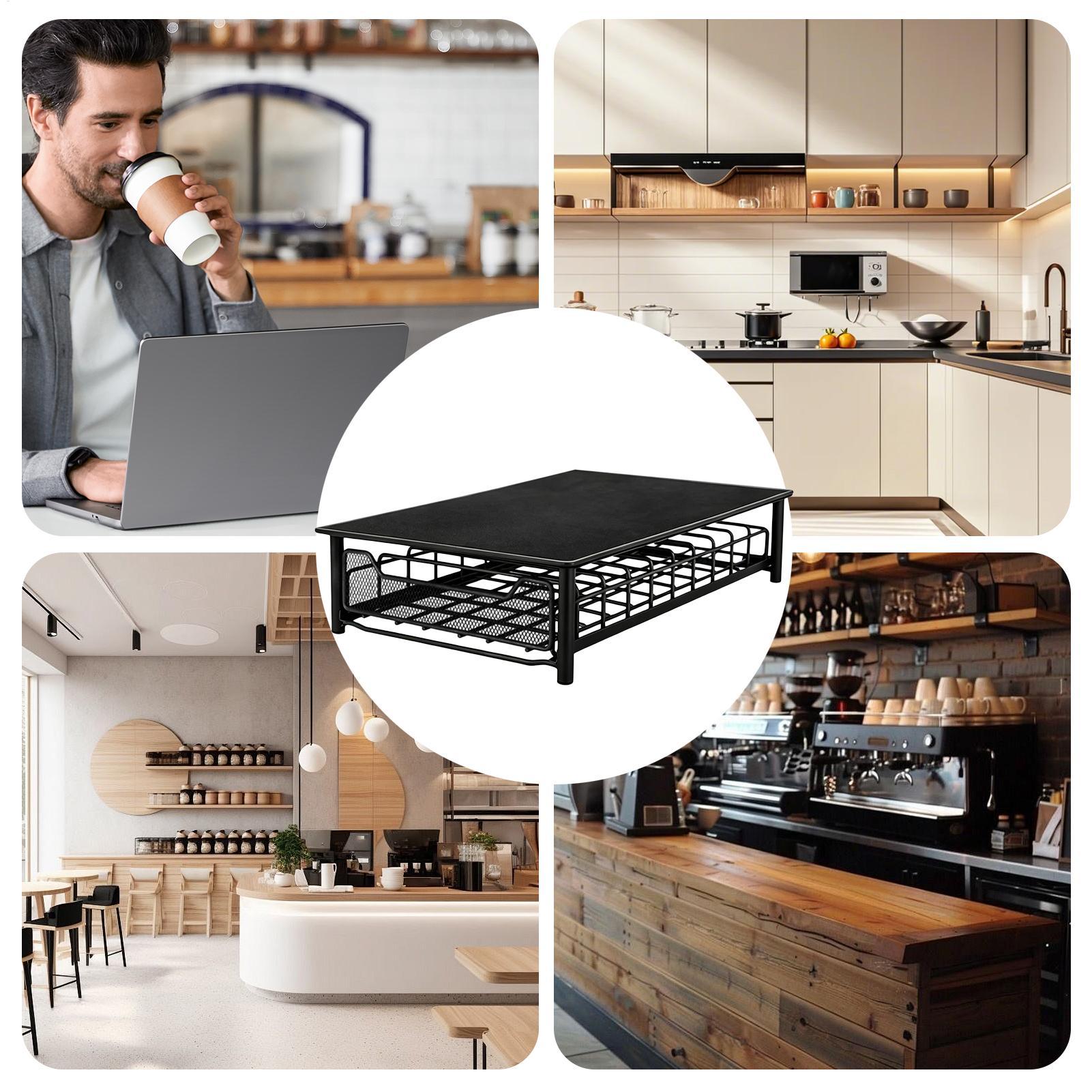 Monitor Stand - ที่เก็บแคปซูลกาแฟแบบแข็งแรงทนทาน พร้อมขาตั้งแบบดึงออกได้ สำหรับใช้ในครัว วางบนเครื่องปิ้งขนมปัง เครื่องปั่น หรือจอคอมพิวเตอร์