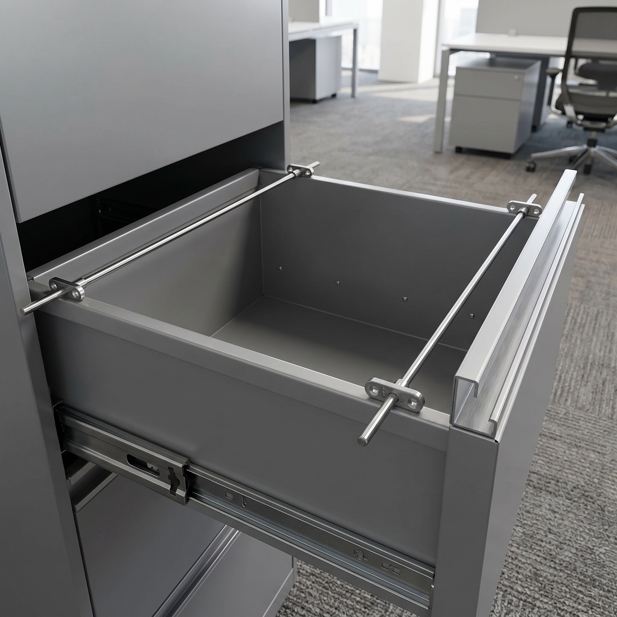 File Cabinet - ราวแขวนแฟ้มสเตนเลสสตีล 50 ซม. สำหรับตู้ลิ้นชักและตู้เก็บเอกสาร รางสำรอง แข็งแรงทนทาน
