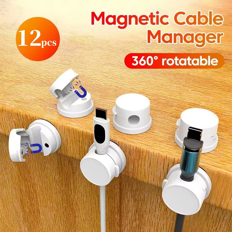 คลิปจัดสายเคเบิลแม่เหล็กหมุนได - Desk Organizer บทวิจารณ์และราคา
