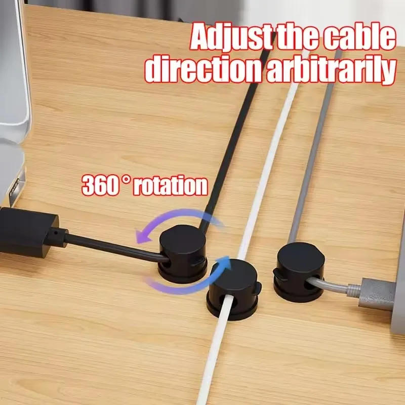 คลิปจัดสายเคเบิลแม่เหล็กหมุนได - Desk Organizer บทวิจารณ์และราคา