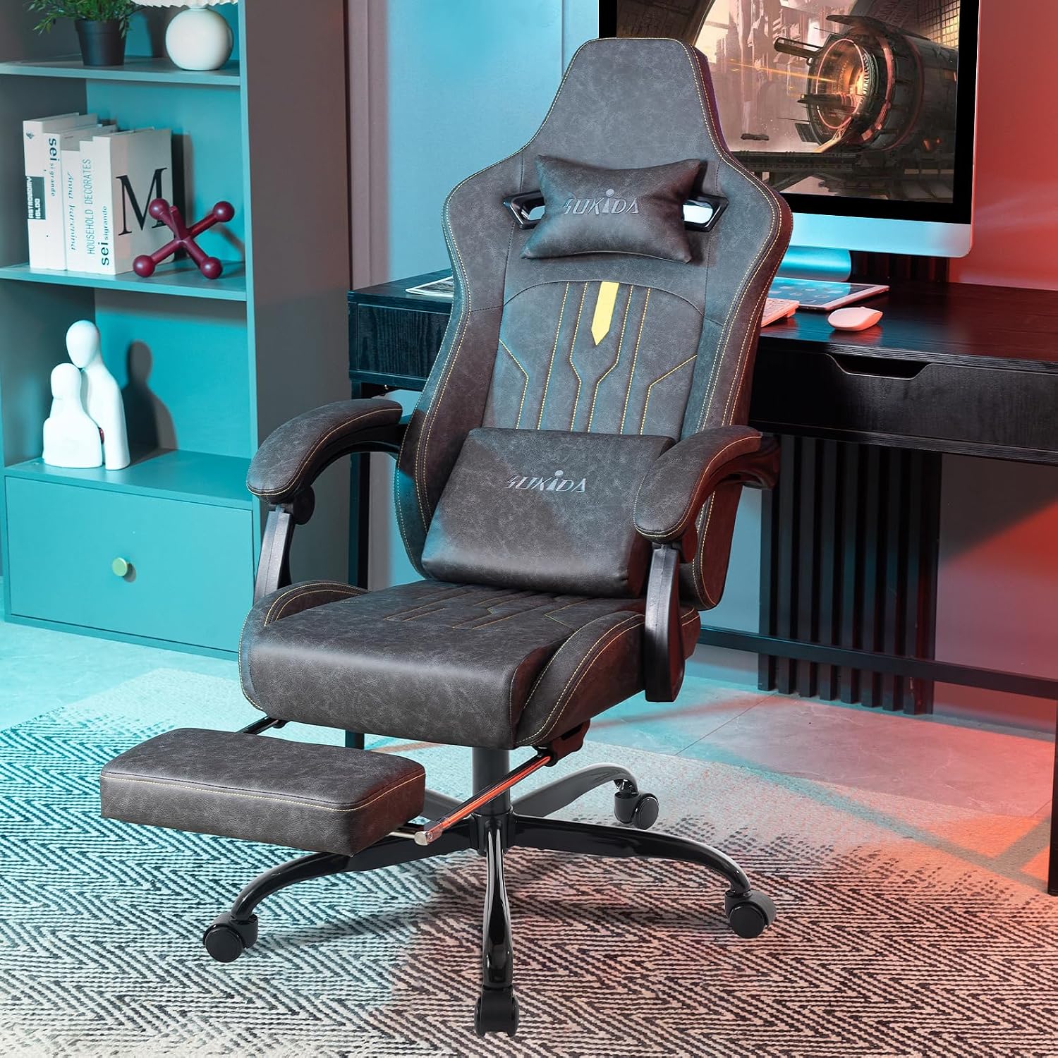 เก้าอี้เกมมิ่งพร้อมที่พักเท้า  - Office Chair Cushion บทวิจารณ์และราคา