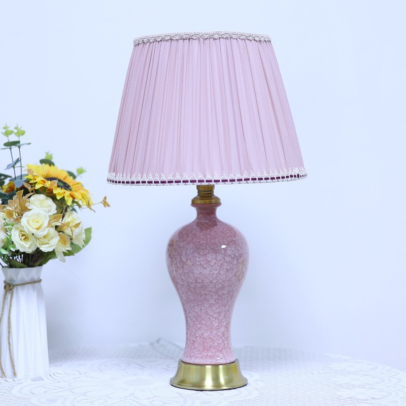 โคมไฟตั้งโต๊ะแจกันเซรามิกจิ่งเ - Desk Lamp บทวิจารณ์และราคา