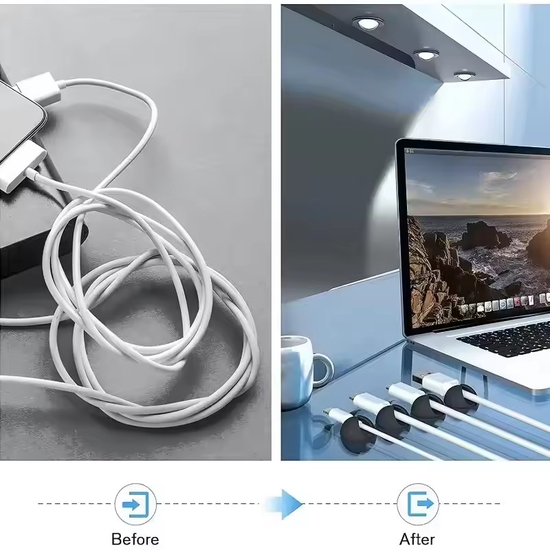 คลิปหนีบสายเคเบิลติดผนัง/โต๊ะ  - Desk Organizer บทวิจารณ์และราคา