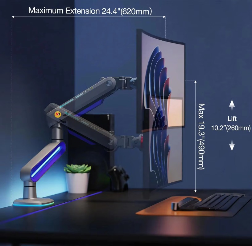 แขนจับจอเกมมิ่งแบบ ERGONOMIC ส - Monitor Stand บทวิจารณ์และราคา